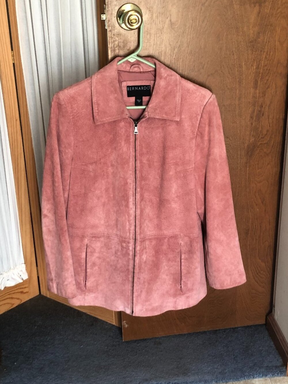 Bernardo Women's Dusty Rose Pink Leather Jacket Size Medium M